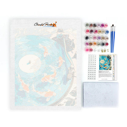 Koi sobre el vinilo – Pintura por números