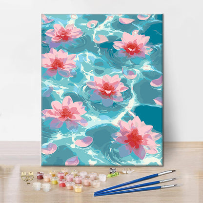 Resplandor de loto – Pintura por números