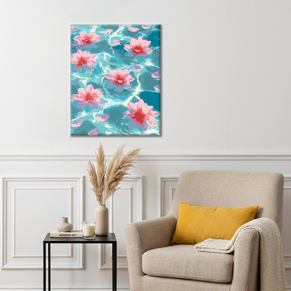 Resplandor de loto – Pintura por números