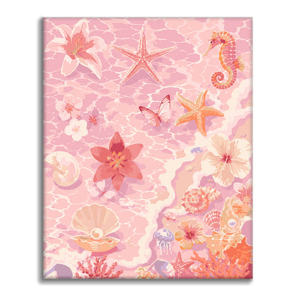 Tesoros rosados del océano – Pintura por números