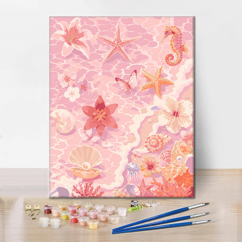 Tesoros rosados del océano – Pintura por números