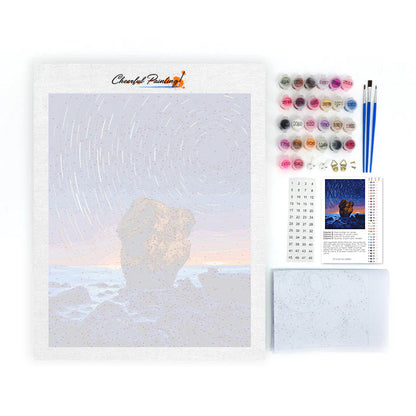 Estelas de estrellas sobre el mar – Pintura por números