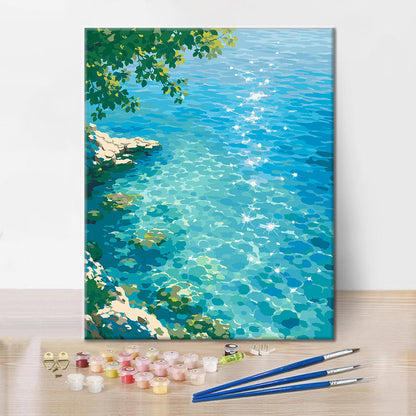 Luz del sol sobre el mar – Pintura por números