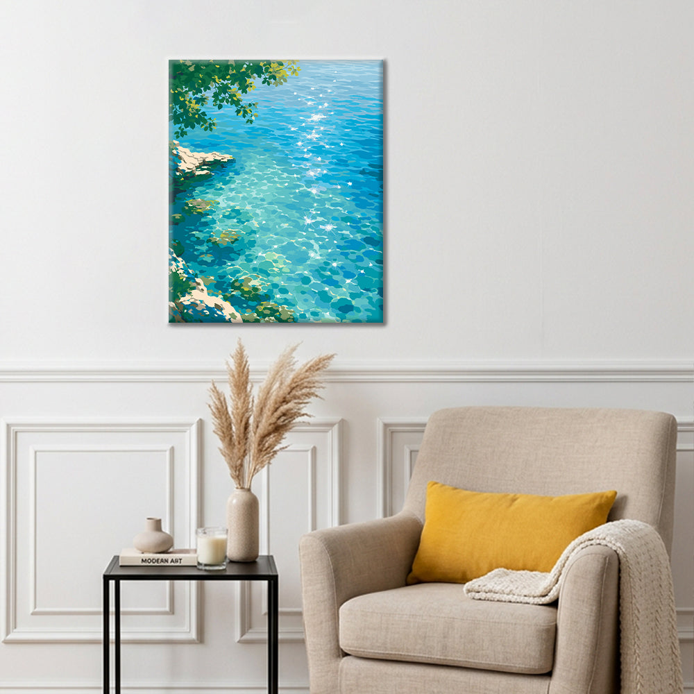 Luz del sol sobre el mar – Pintura por números