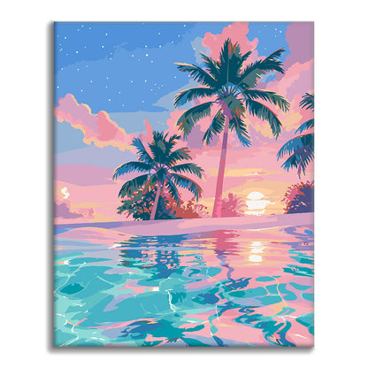 Reflejos del atardecer – Pintura por números
