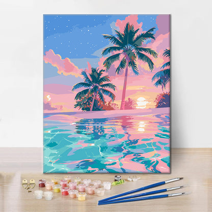 Reflejos del atardecer – Pintura por números