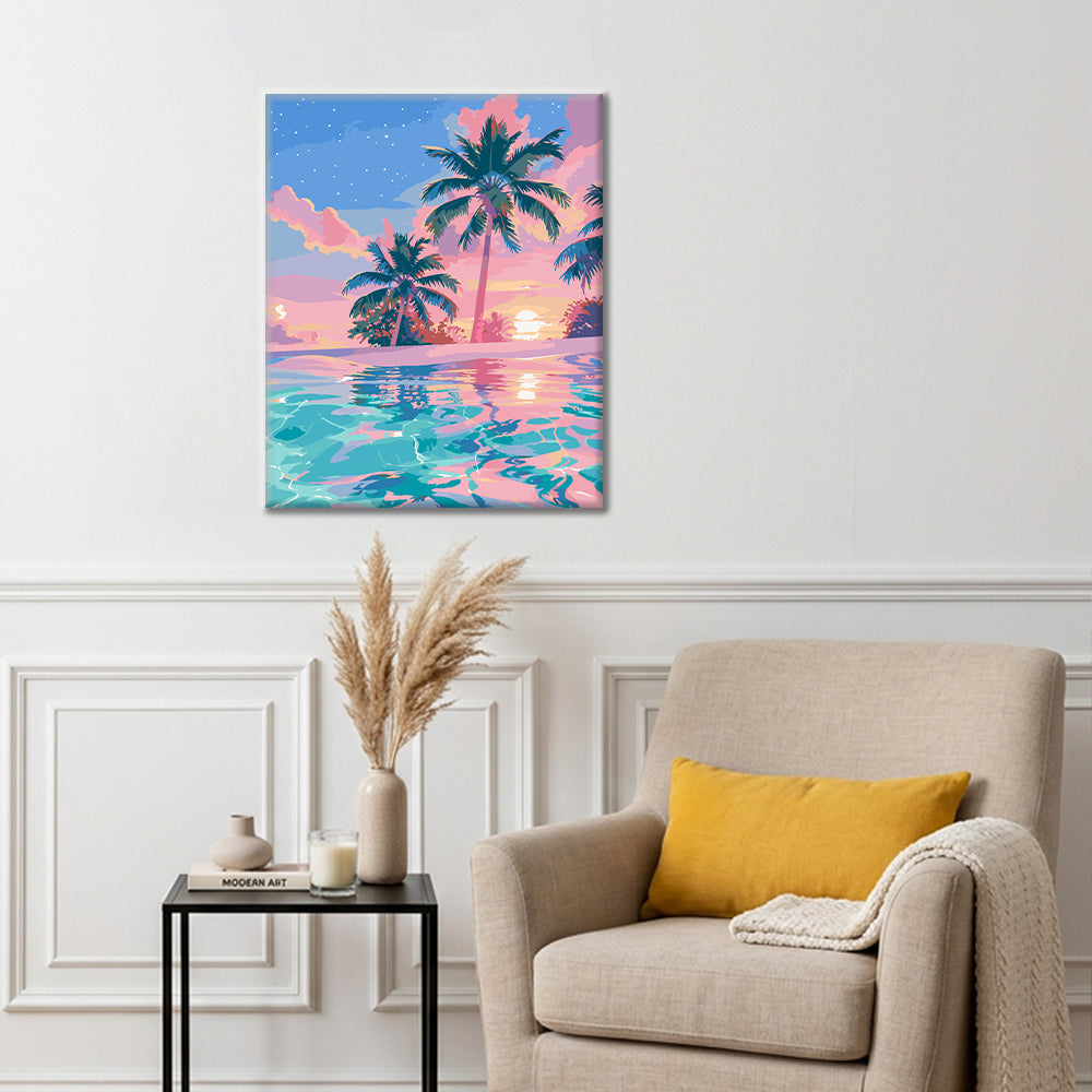 Reflejos del atardecer – Pintura por números