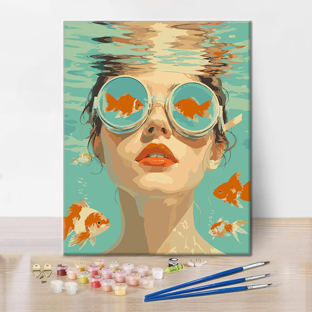 A través de los ojos de un pez dorado – Pintura por números