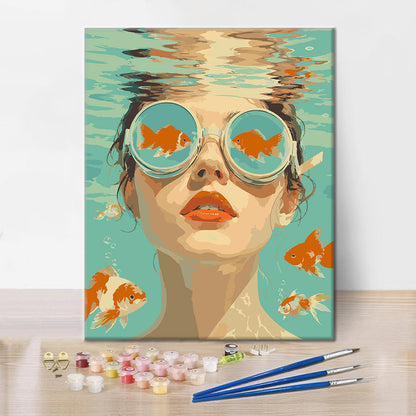 A través de los ojos de un pez dorado – Pintura por números