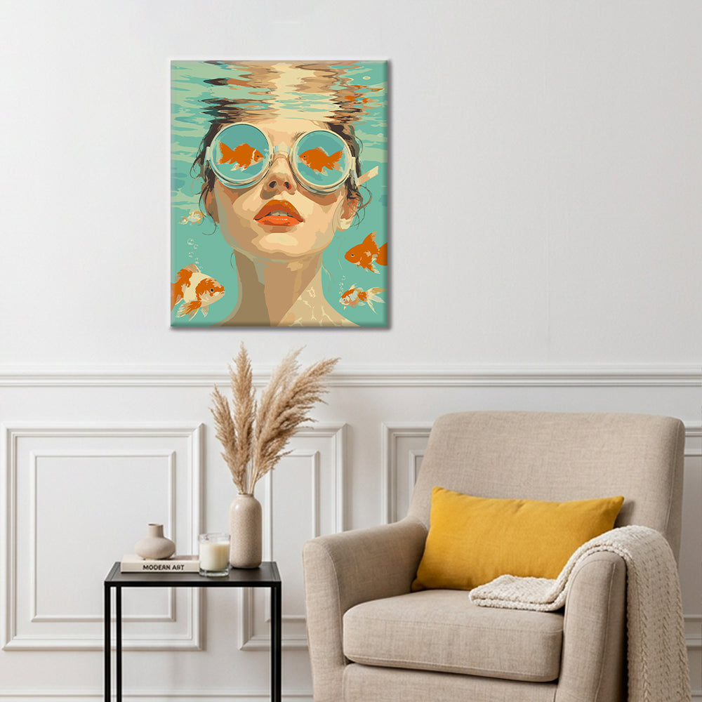 A través de los ojos de un pez dorado – Pintura por números