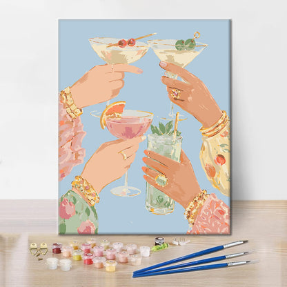 Tostadas de cóctel pastel – Pintura por números