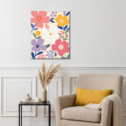Flores pastel modernas – Pintura por números