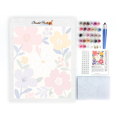 Flores pastel modernas – Pintura por números