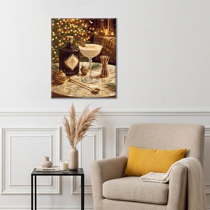 Elegante cóctel navideño – Pintura por números