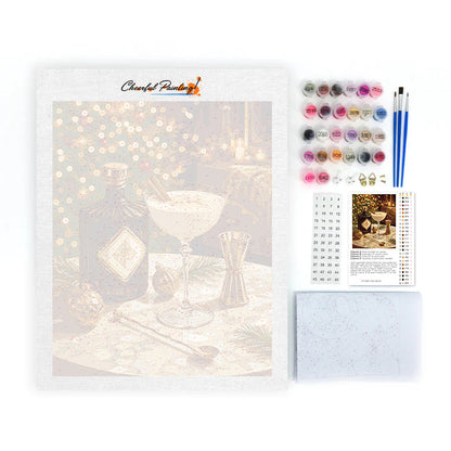 Elegante cóctel navideño – Pintura por números