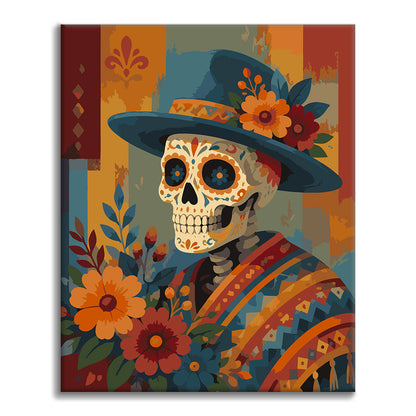 Caballero del Día de los Muertos – Pintura por números