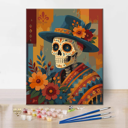 Caballero del Día de los Muertos – Pintura por números