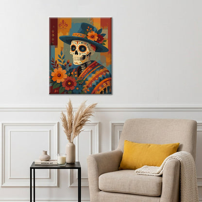 Caballero del Día de los Muertos – Pintura por números