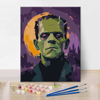 Frankenstein bajo la luna llena – Pintura por números