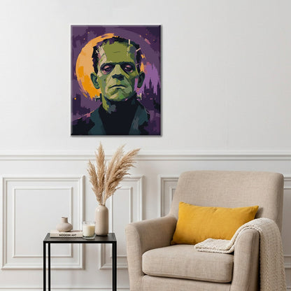 Frankenstein bajo la luna llena – Pintura por números