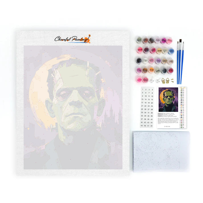 Frankenstein bajo la luna llena – Pintura por números