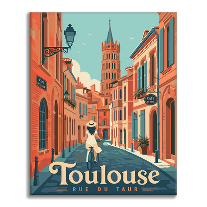 Toulouse Travel Street – Pintura por números