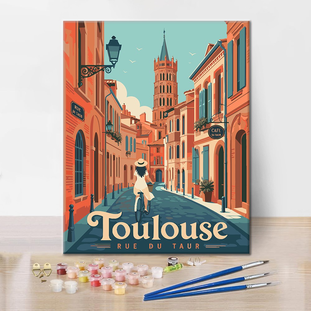 Toulouse Travel Street – Pintura por números