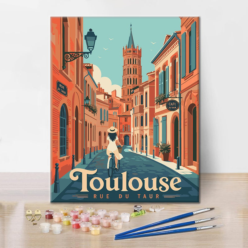 Toulouse Travel Street – Pintura por números