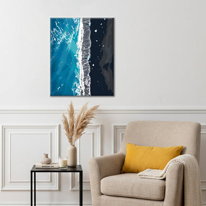 Litoral oceánico aéreo – Pintura por números