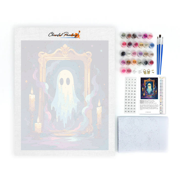 Fantasma en un espejo antiguo – Pintura por números