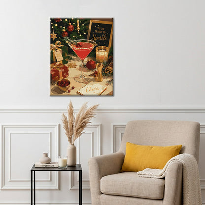 Saludos a los cócteles navideños – Pintura por números