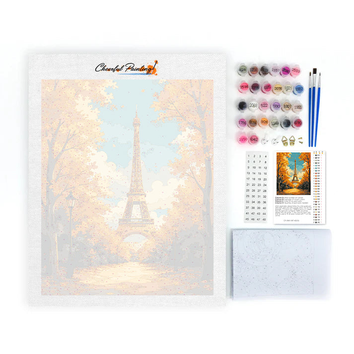 Torre Eiffel en otoño – Pintura por números