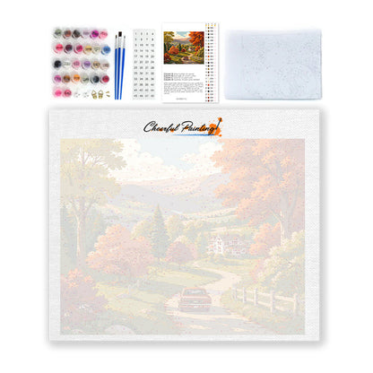 Recorrido rural por las colinas de otoño – Pintura por números