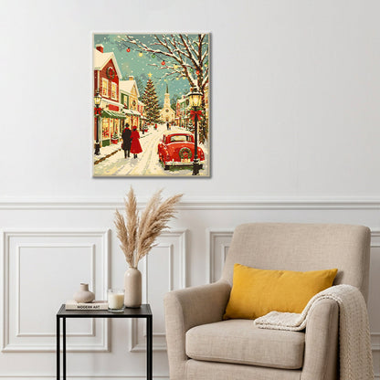Vintage Christmas Main Street – Pintura por números