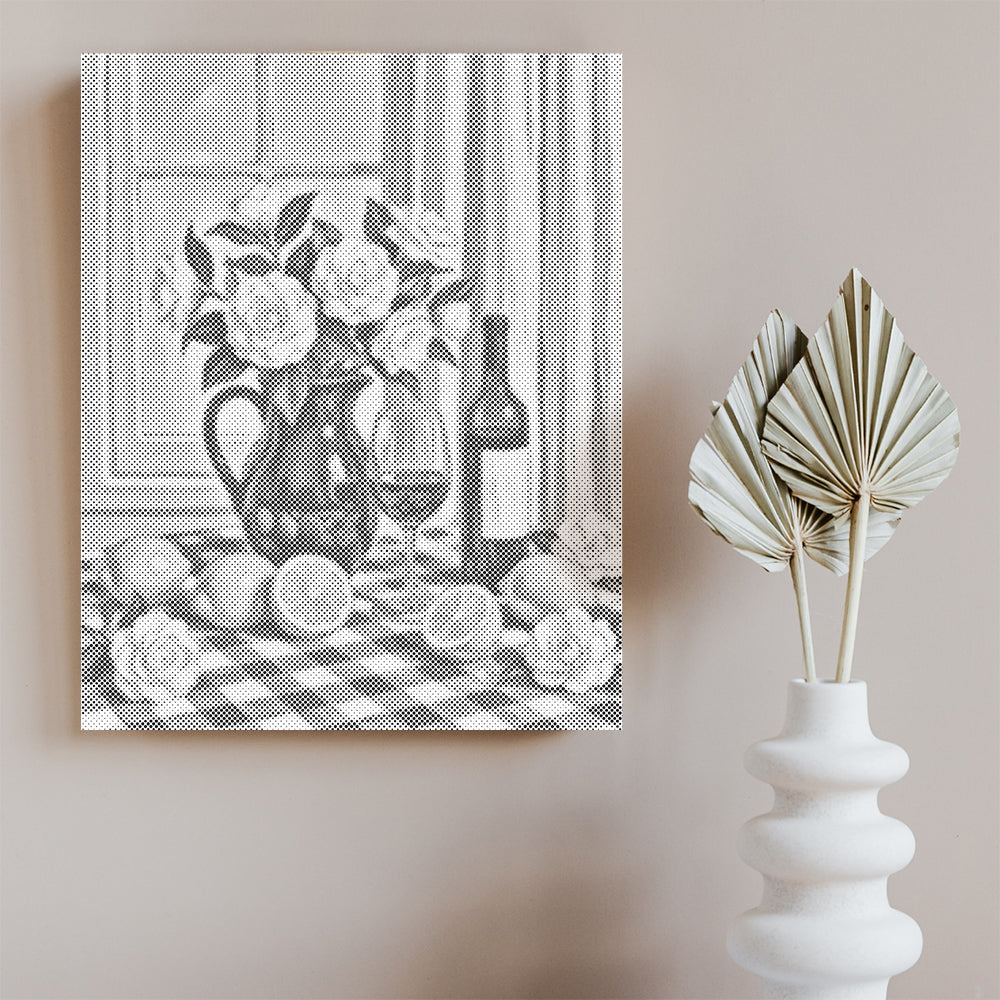Una mesa acogedora – Pintura de puntos