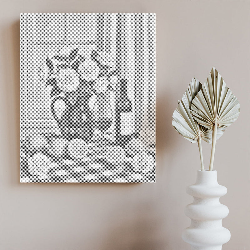 Una mesa acogedora – Pintura de puntos