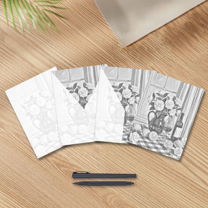 Una mesa acogedora – Pintura de puntos