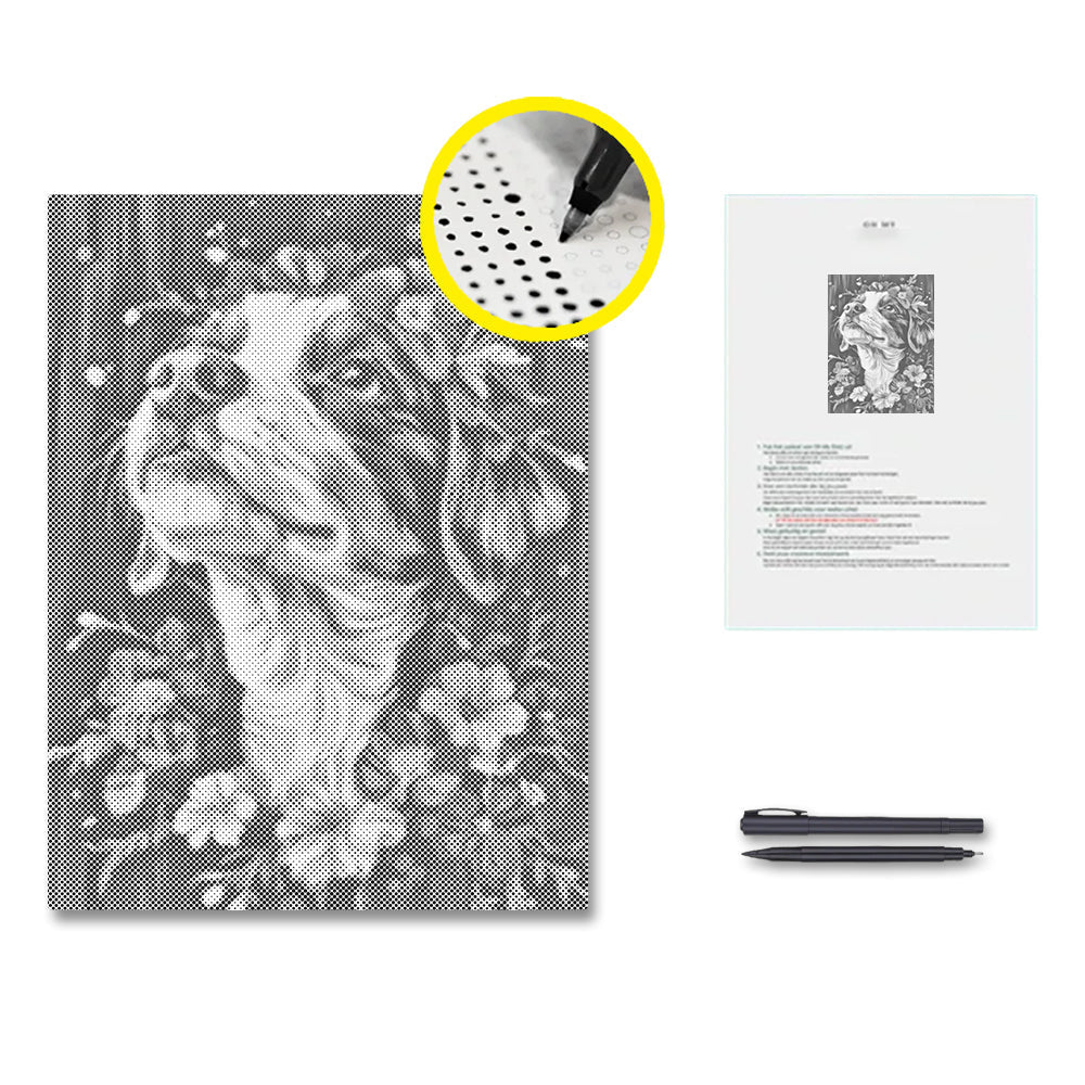Perro de montaña de Berna – Pintura de puntos