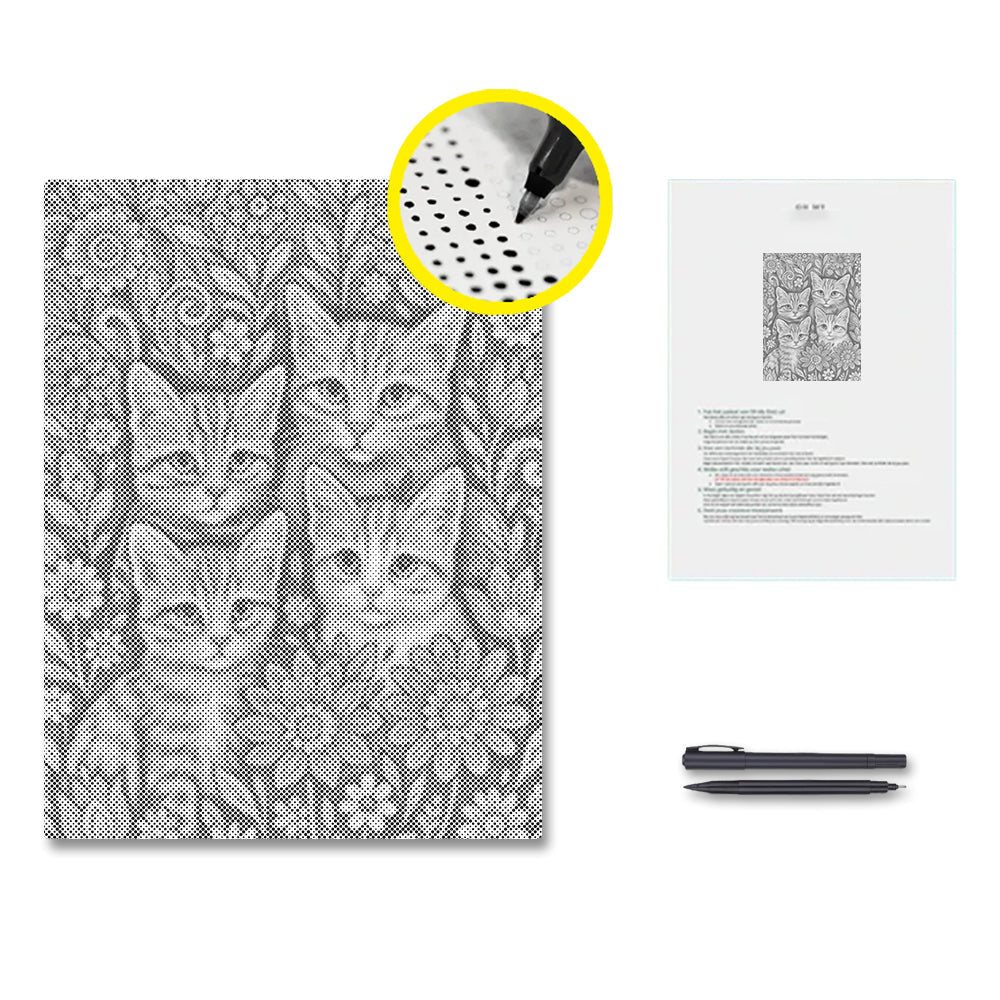 Gatos bohemios – Pintura de puntos