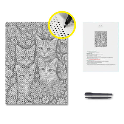 Gatos bohemios – Pintura de puntos