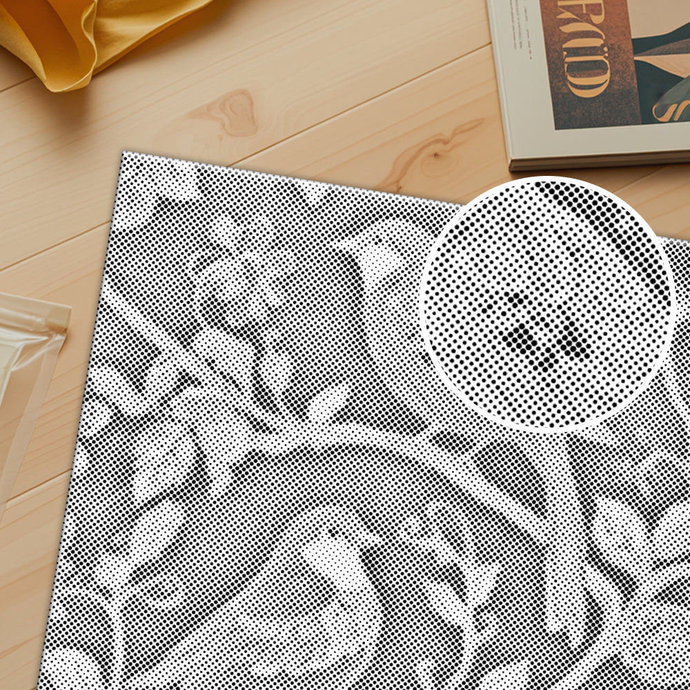 Ave bohemia con borde dorado – Pintura de puntos