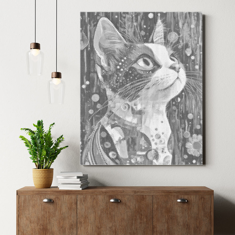 Gato calicó – Pintura de puntos