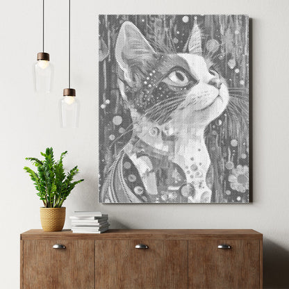 Gato calicó – Pintura de puntos