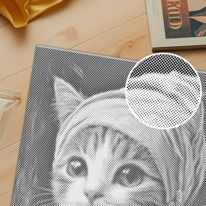 Gato con pendiente de perla – Pintura de puntos