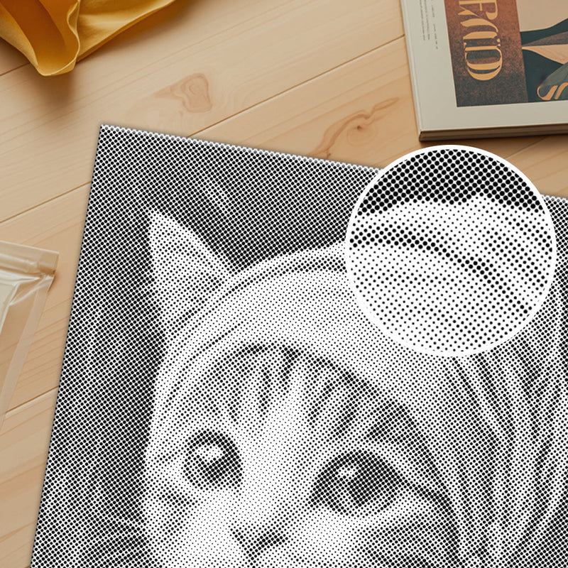 Gato con pendiente de perla – Pintura de puntos