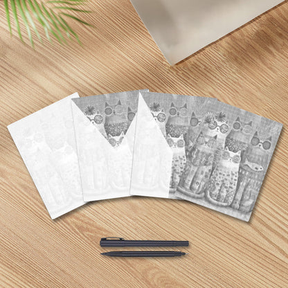 Pandilla de gatos con estilo – Pintura de puntos
