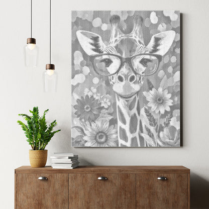 Jirafa hipster – Pintura de puntos