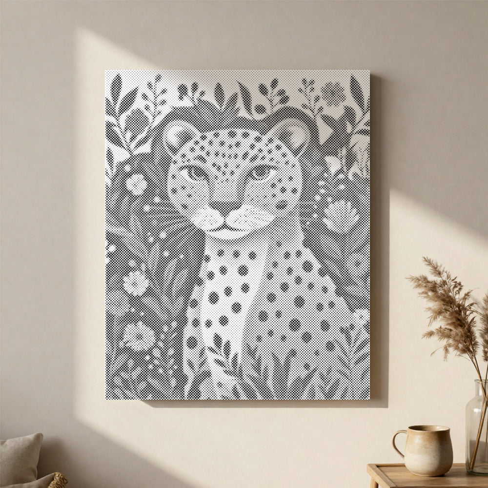 Leopardo de la selva – Pintura de puntos