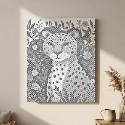 Leopardo de la selva – Pintura de puntos