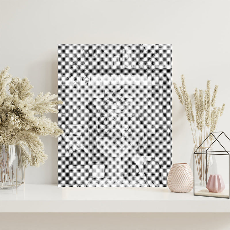 Gatito lector – Pintura de puntos